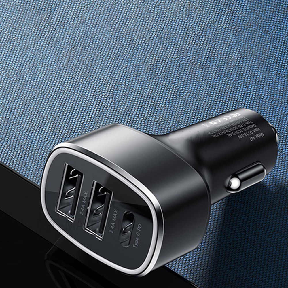 Yesido - Φορτιστής Αυτοκινήτου (Y47) - Διπλό USB, Type-C, Γρήγορη Φόρτιση, 49W, Αλουμινένιο Κράμα - Μαύρο - Image 4