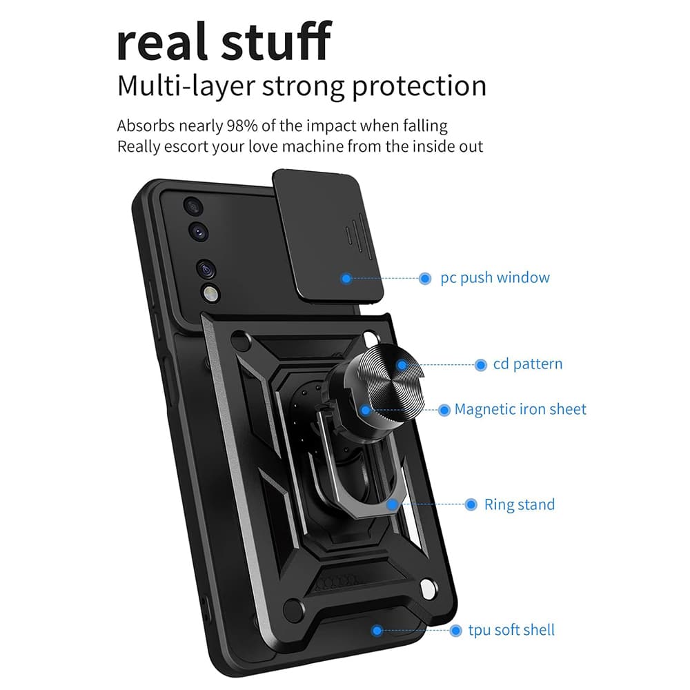 Techsuit CamShield Series - θήκη για Honor 70 - Μαύρο - Image 9