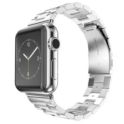 Techsuit - Watchband (W036) - Apple Watch 1/2/3/4/5/6/7/8/9/10/11/SE/SE 2/SE 3 (38/40/41/42mm) - Silver