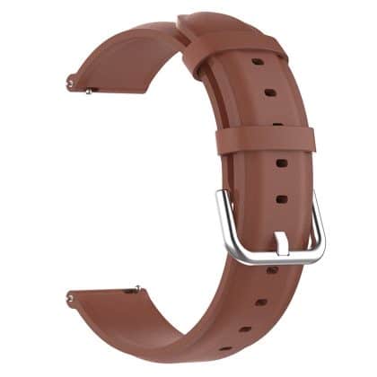 Techsuit - Watchband 20mm (W007PU) - Samsung Galaxy Watch 4/5/Active 2, Huawei Watch GT 3 (42mm)/GT 3 Pro (43mm) - Brown