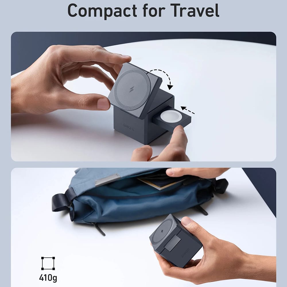 Anker - Power Bank Cube MagSafe (Y1811G11) - για Τηλέφωνο, Apple Watch, AirPods, 15W - Μαύρο - Image 6