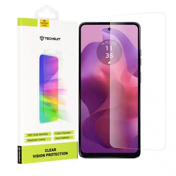 Techsuit - Clear Vision Glass - Motorola Moto G04 / Moto G04s / Moto G24 / Moto G24 Power / Moto E14 - Transparent