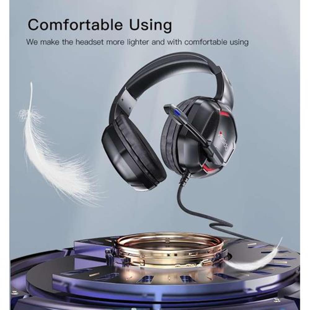Yesido - Ενσύρματα Ακουστικά (EK01) - για Gaming, Jack 3.5mm, με Μικρόφωνο, RGB LED Φώτα - Μαύρο - Image 7
