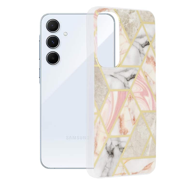 Techsuit Marble Series - Samsung Galaxy A55 - Ροζ - Image 7