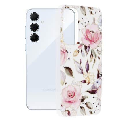 Techsuit Marble Series - Samsung Galaxy A55 - Λευκό