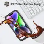 ShellBox - Αδιάβροχη Θήκη IP68 - iPhone 14 Plus - Μαύρο - Image 2