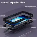 ShellBox - Αδιάβροχη Θήκη IP68 - Samsung Galaxy A25 5G - Μαύρο - Image 3