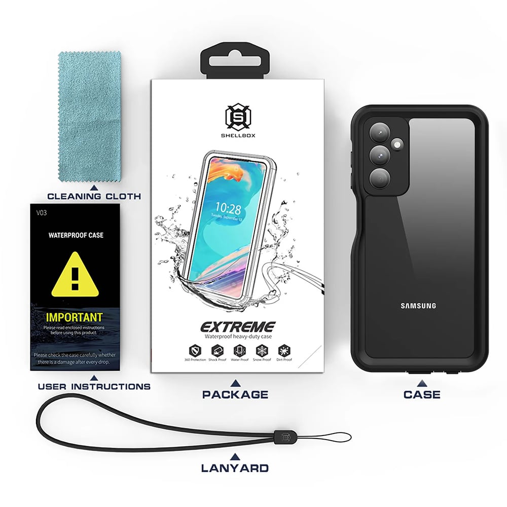 ShellBox - Αδιάβροχη Θήκη IP68 - Samsung Galaxy A25 5G - Μαύρο - Image 4