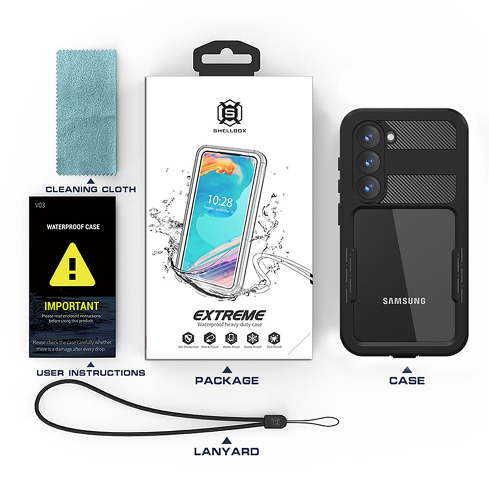 ShellBox - Αδιάβροχη Θήκη IP68 - Samsung Galaxy S23 - Μαύρο - Image 6