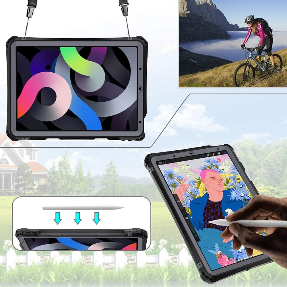 ShellBox - Αδιάβροχη IP68 - iPad Air 4 (2020) / Air 5 (2022) - Μαύρη - Image 6
