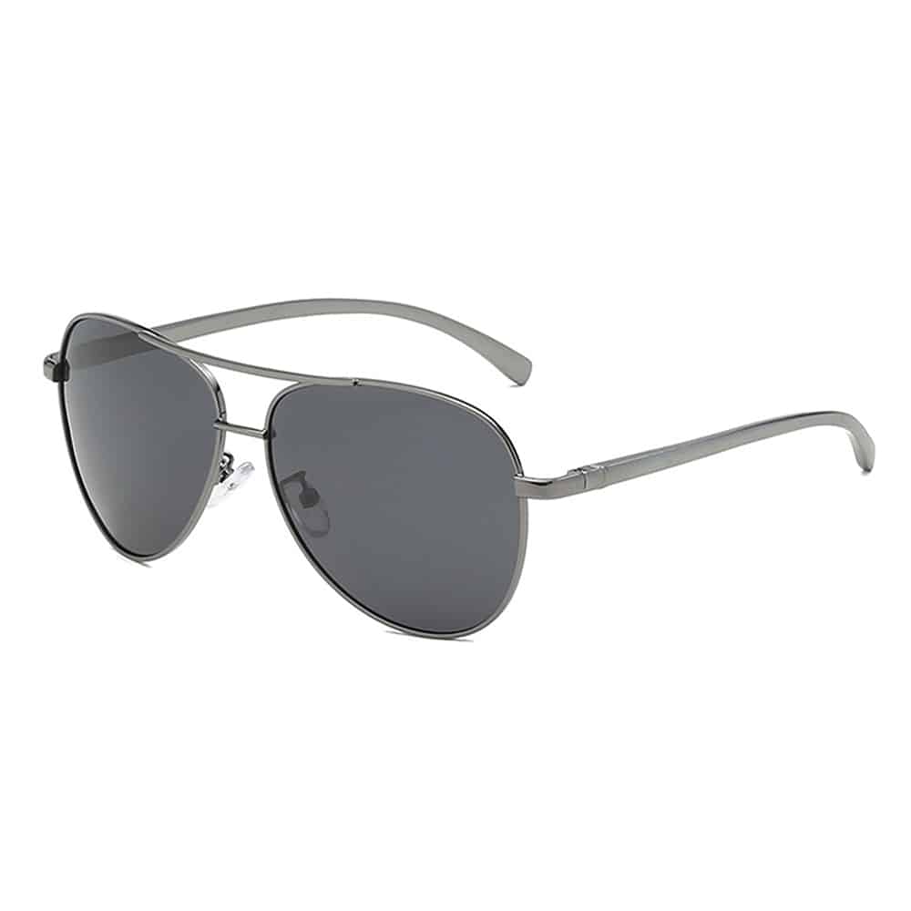 Techsuit - Γυαλιά Ηλίου Polarized (2150) - για Άνδρες, με Προστασία UV, Μεταλλικό Πλαίσιο - Χρώμα Όπλου / Μαύρο Γκρι One Size - Image 2