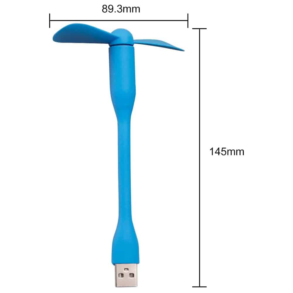 Techsuit - Μίνι Ανεμιστήρας USB (TUF1) - Φορητός, Ευέλικτος, Καμπύλος, 5V - Μπλε - Image 6