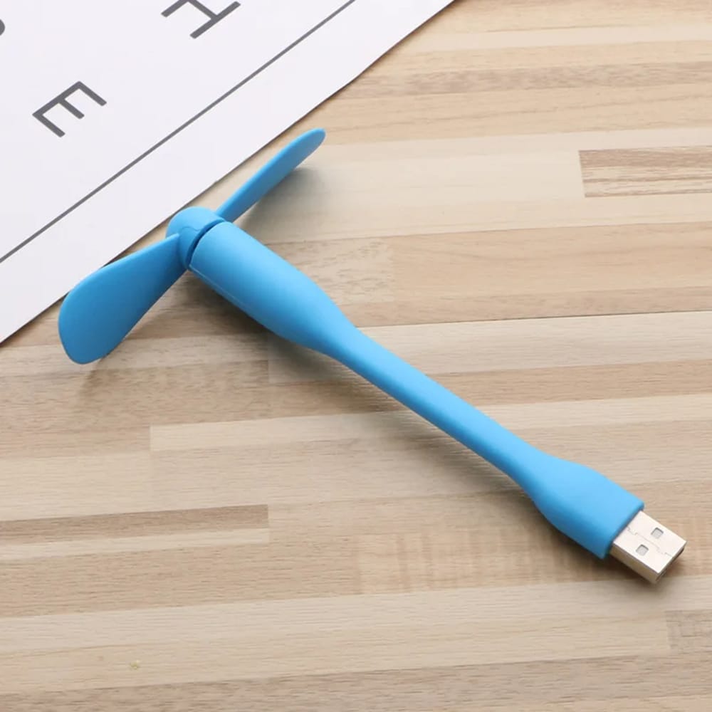 Techsuit - Μίνι Ανεμιστήρας USB (TUF1) - Φορητός, Ευέλικτος, Καμπύλος, 5V - Μπλε - Image 4