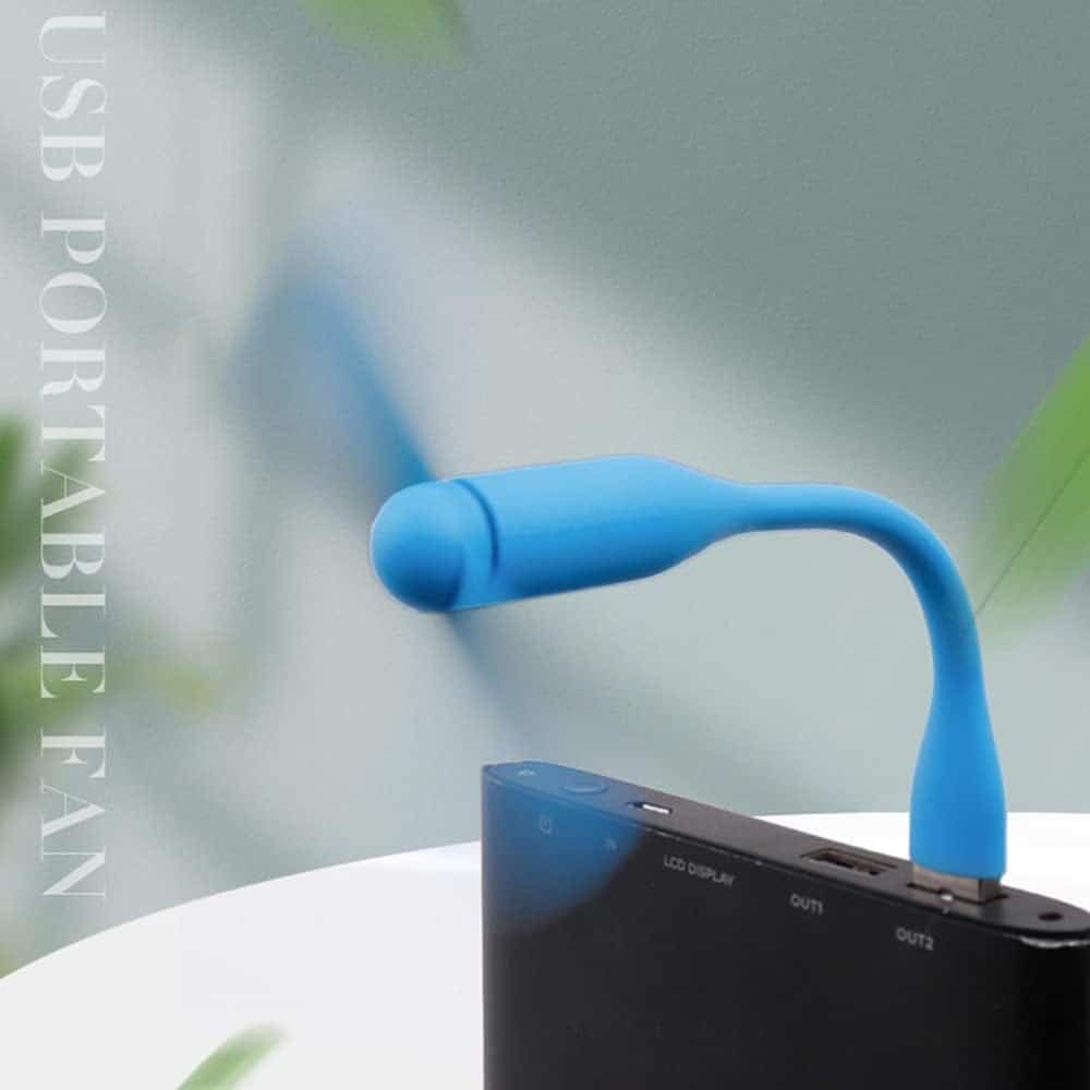 Techsuit - Μίνι Ανεμιστήρας USB (TUF1) - Φορητός, Ευέλικτος, Καμπύλος, 5V - Μπλε - Image 5