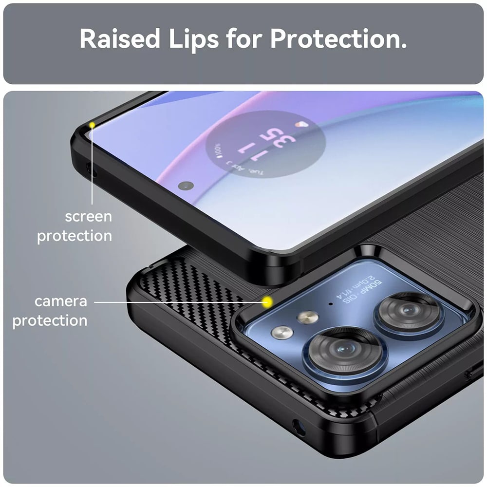 Techsuit - Carbon Silicone - Motorola Edge 40 Neo - Μπλε - Image 5