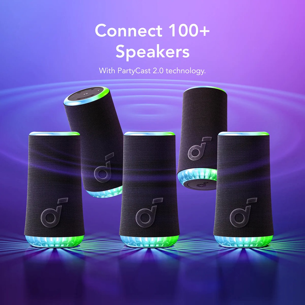 Anker - Ασύρματο Ηχείο SoundCore Glow (A3166G31) - Ήχος 360°, 30W, IP67 - Μπλε - Image 6