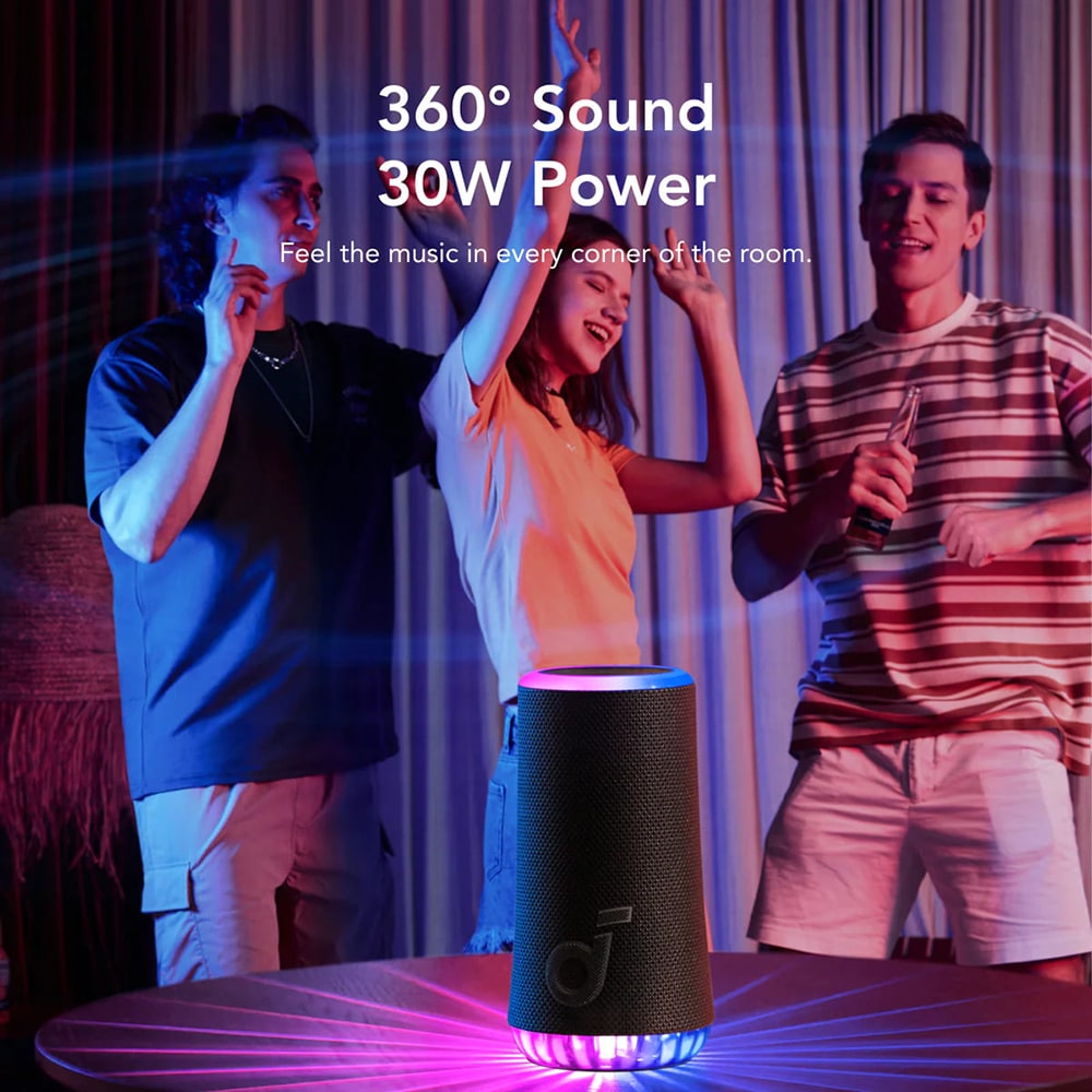 Anker - Ασύρματο Ηχείο SoundCore Glow (A3166G31) - Ήχος 360°, 30W, IP67 - Μπλε - Image 4