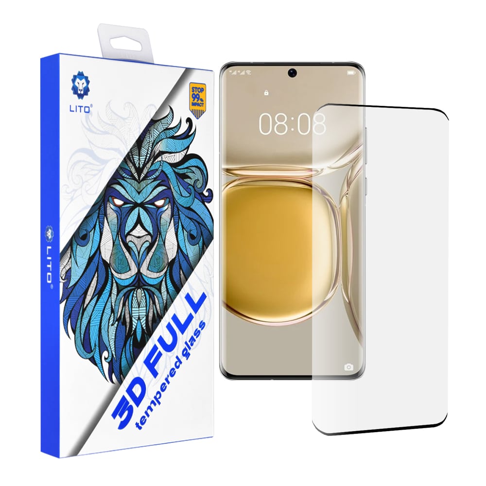 Lito - 3D Πλήρης Κάλυψη Υπερ-Λεπτό Γυαλί - Huawei P50 Pro - Μαύρο - Image 5