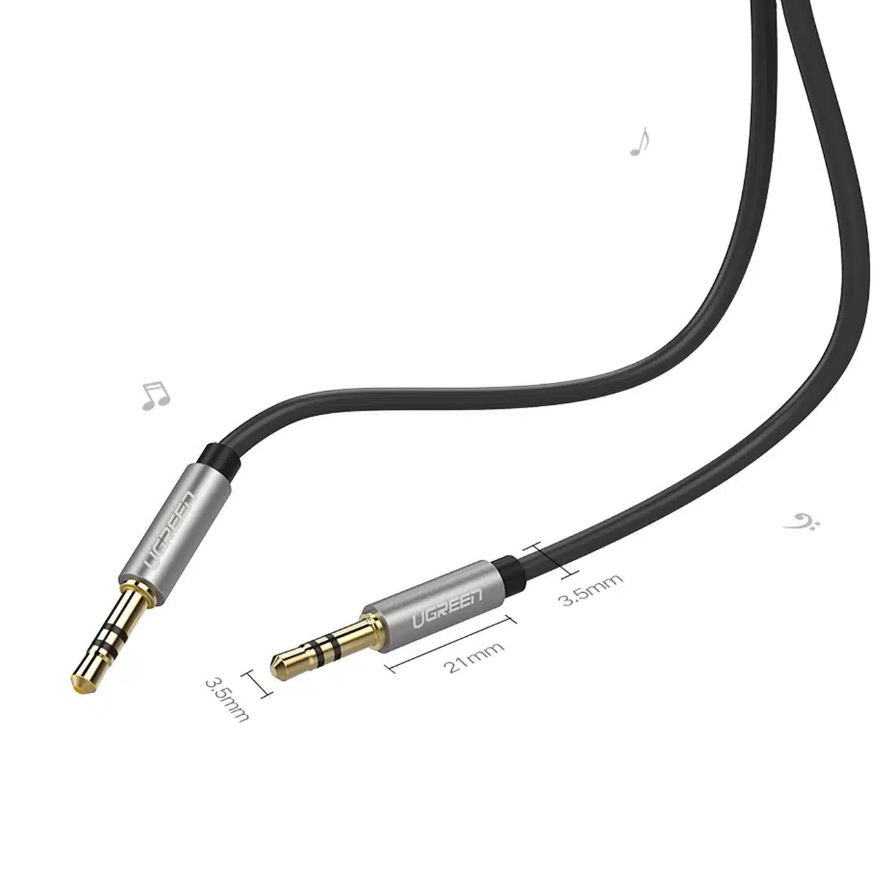 Ugreen AV119 10736 Καλώδιο ήχου mini jack 3.5mm / mini jack 3.5mm 3m - μαύρο - Image 11