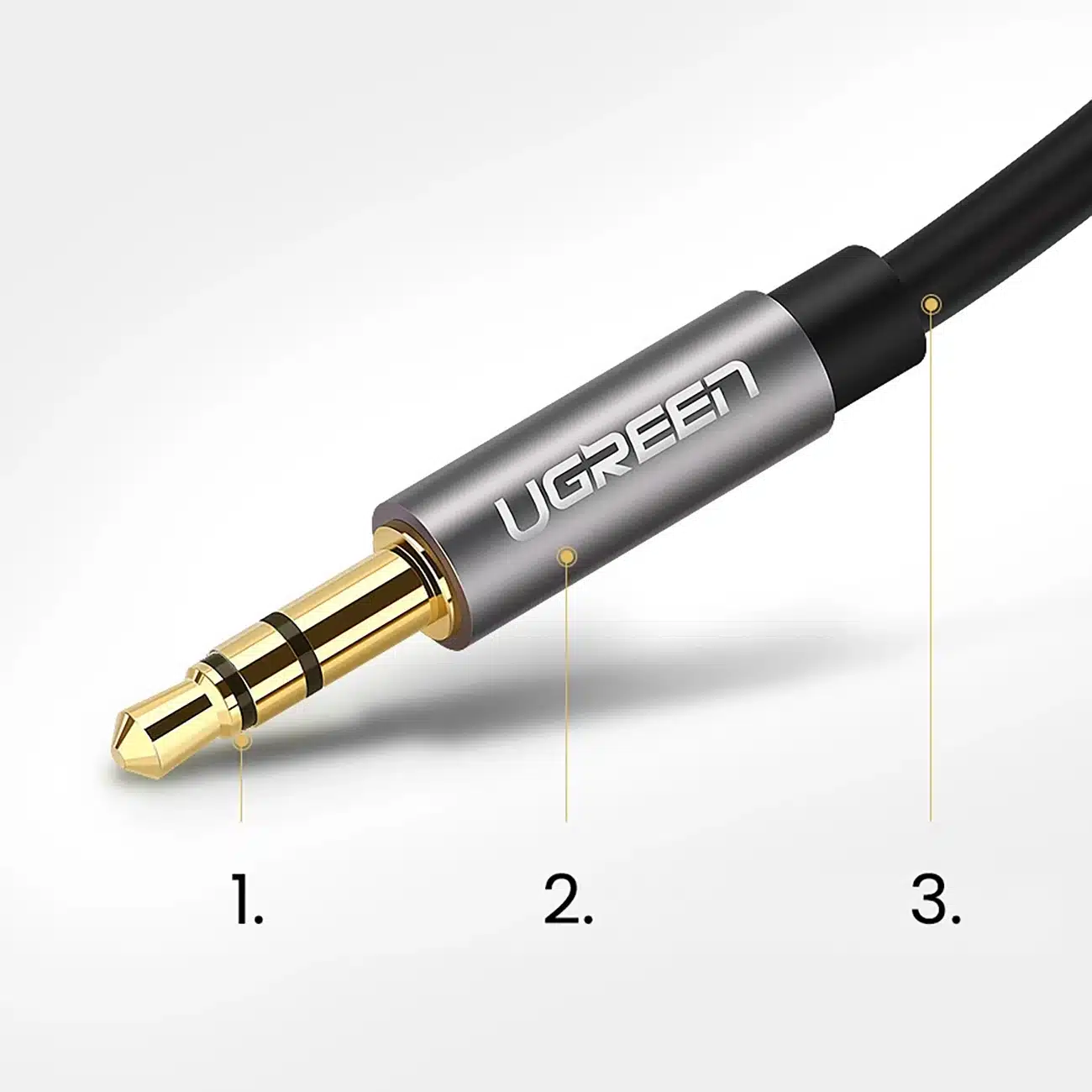 Ugreen AV119 10736 Καλώδιο ήχου mini jack 3.5mm / mini jack 3.5mm 3m - μαύρο - Image 6