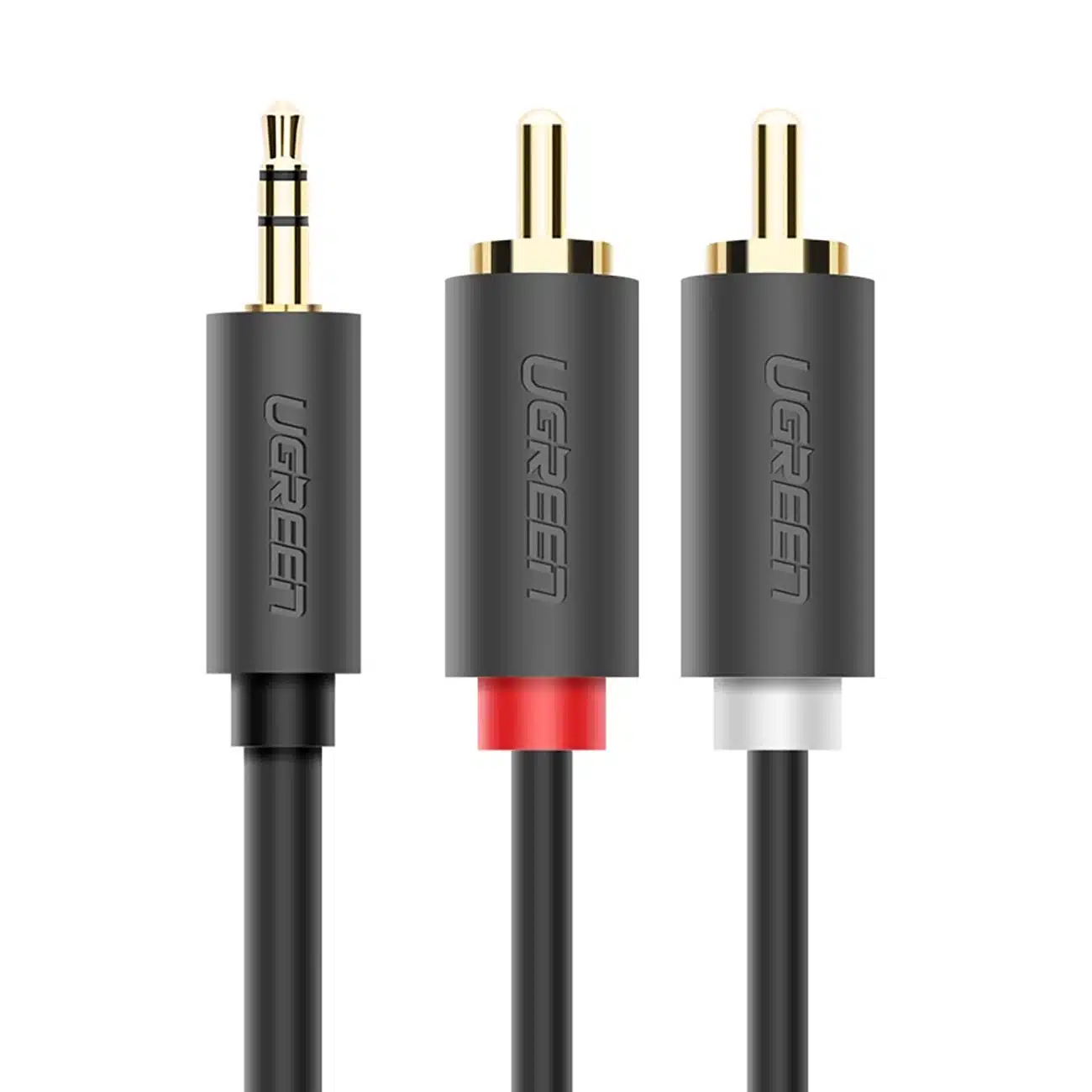 Ugreen AV102 10510 καλώδιο 3.5 mm mini jack (αρσενικό) / 2RCA (αρσενικό) 2m - γκρι - Image 2
