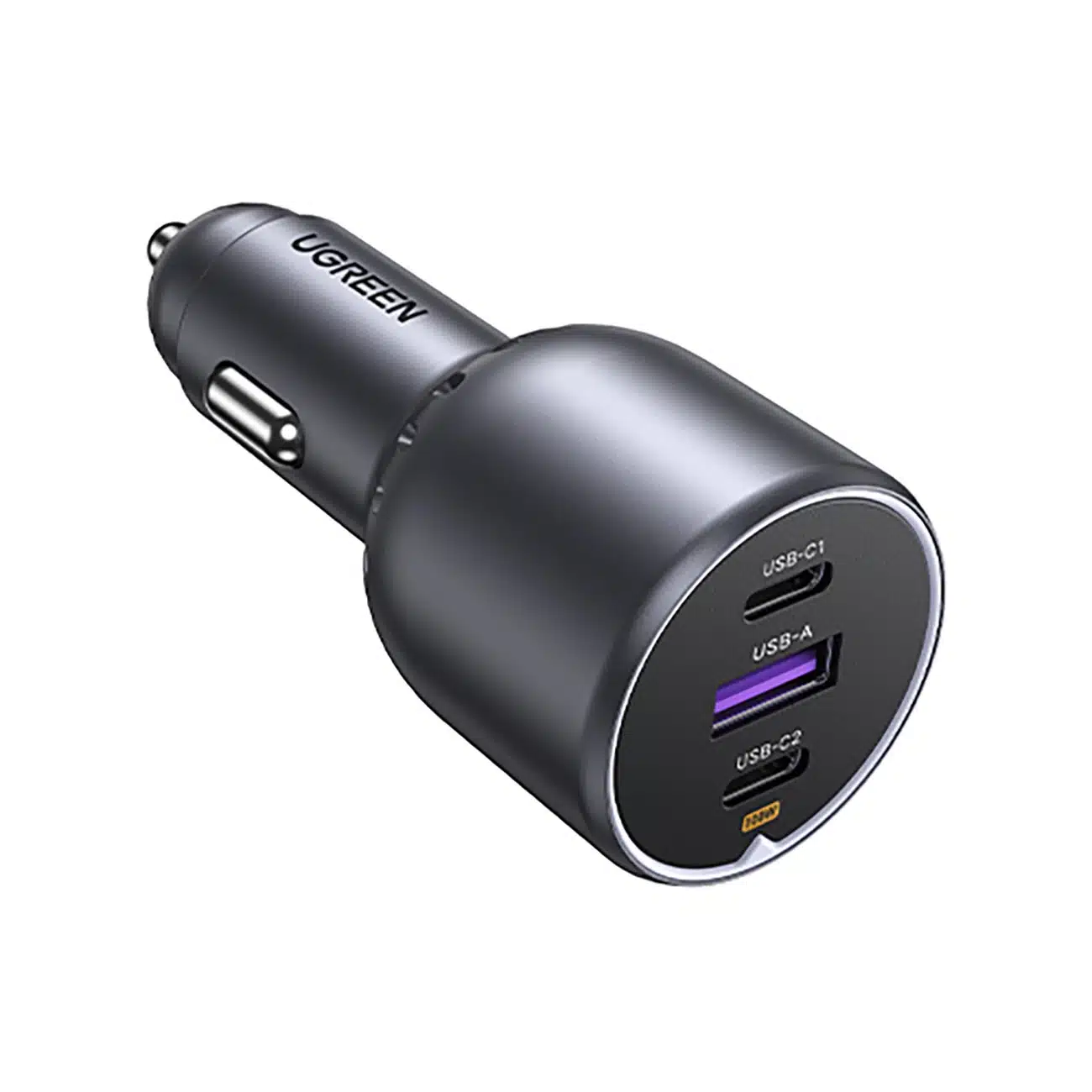 Ugreen EC705 φορτιστής αυτοκινήτου 130W 2x USB-C 1x USB-A - γκρι - Image 2