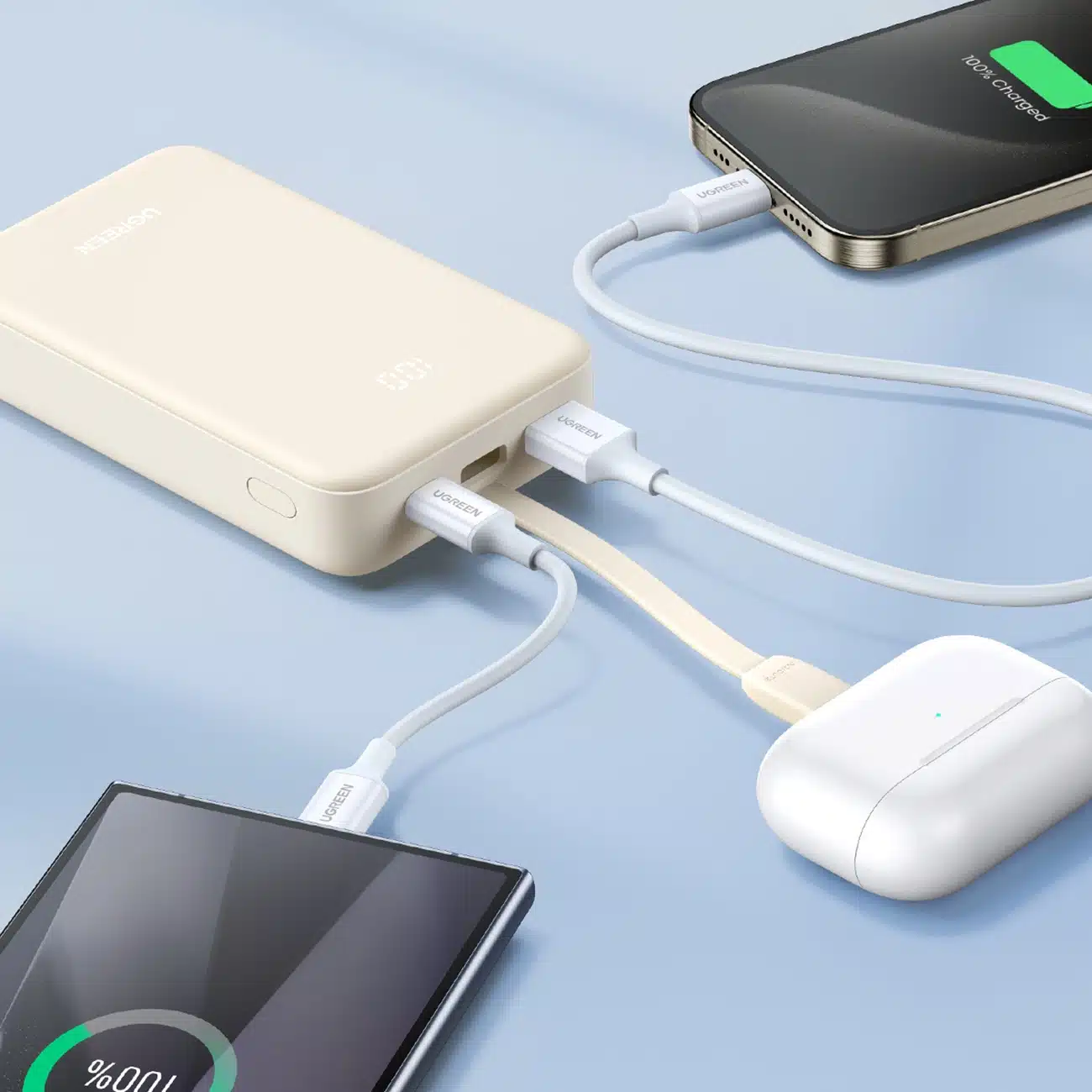 Ugreen PB505 Powerbank 20000mAh 22.5W USB-C USB-A με ενσωματωμένο καλώδιο USB-C - Λευκό - Image 9