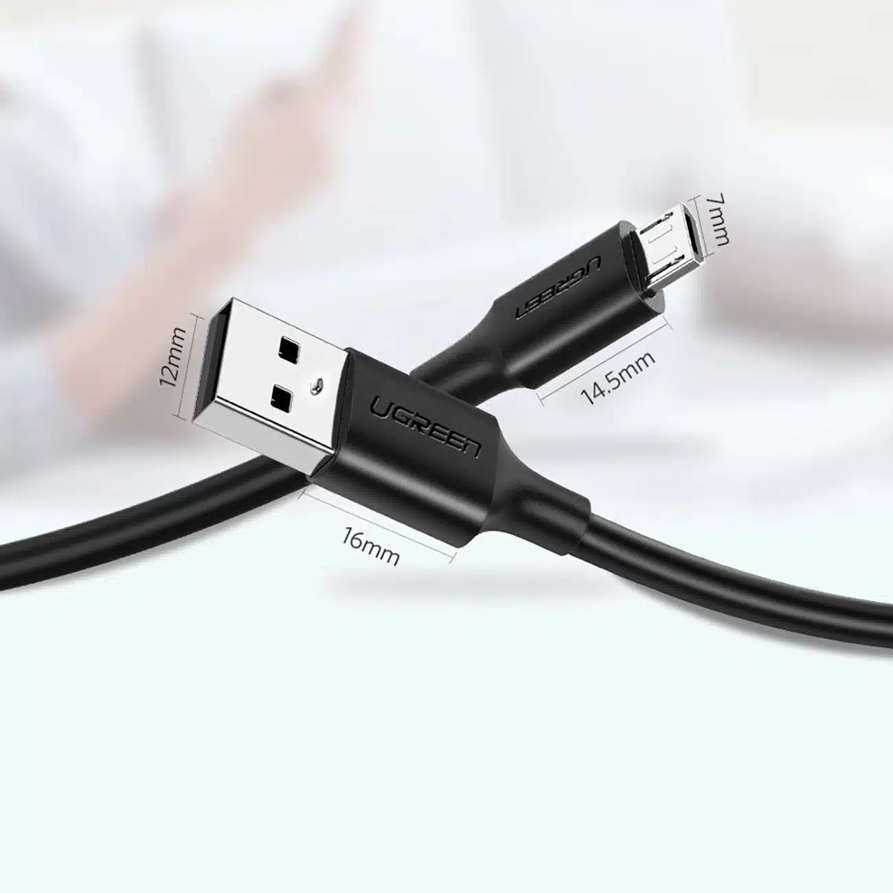 Ugreen US289 60135 καλώδιο micro USB / USB-A 0.5m - μαύρο - Image 10
