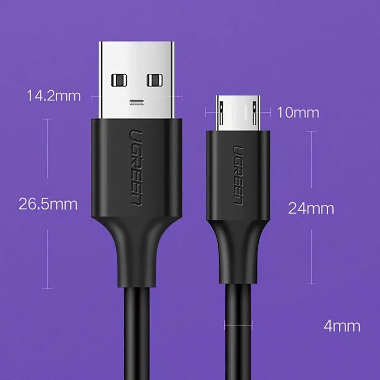Ugreen US289 60135 καλώδιο micro USB / USB-A 0.5m - μαύρο - Image 17