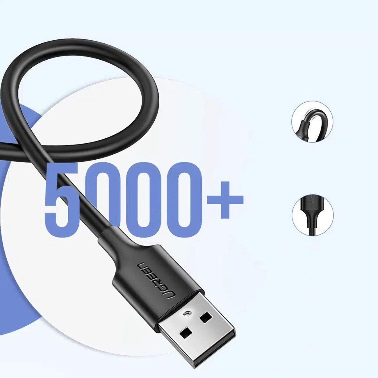 Ugreen US289 60135 καλώδιο micro USB / USB-A 0.5m - μαύρο - Image 7