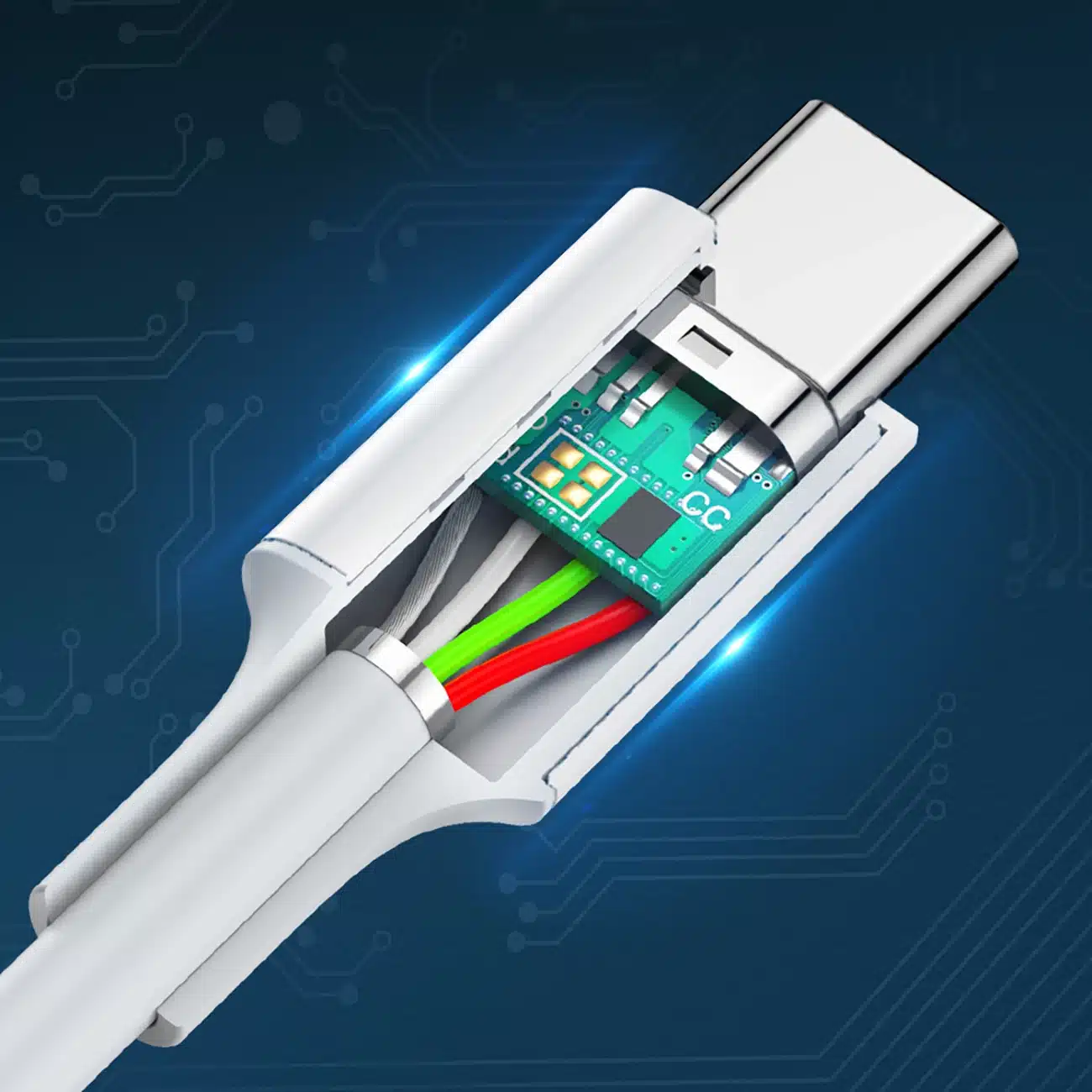 Ugreen US264 60518 καλώδιο USB-C / USB-C PD QC AFC 1m - λευκό - Image 6