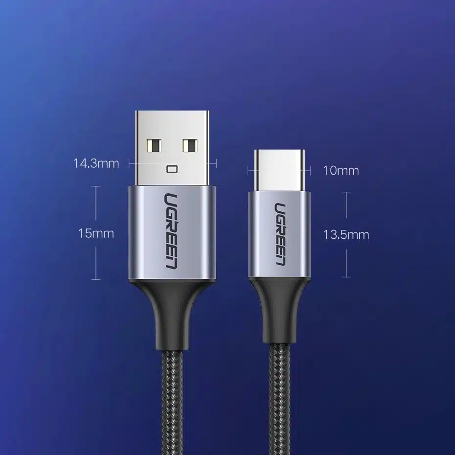 Ugreen US288 60124 καλώδιο USB-A / USB-C QC 3.0 3A 0.25m - γκρι - Image 10