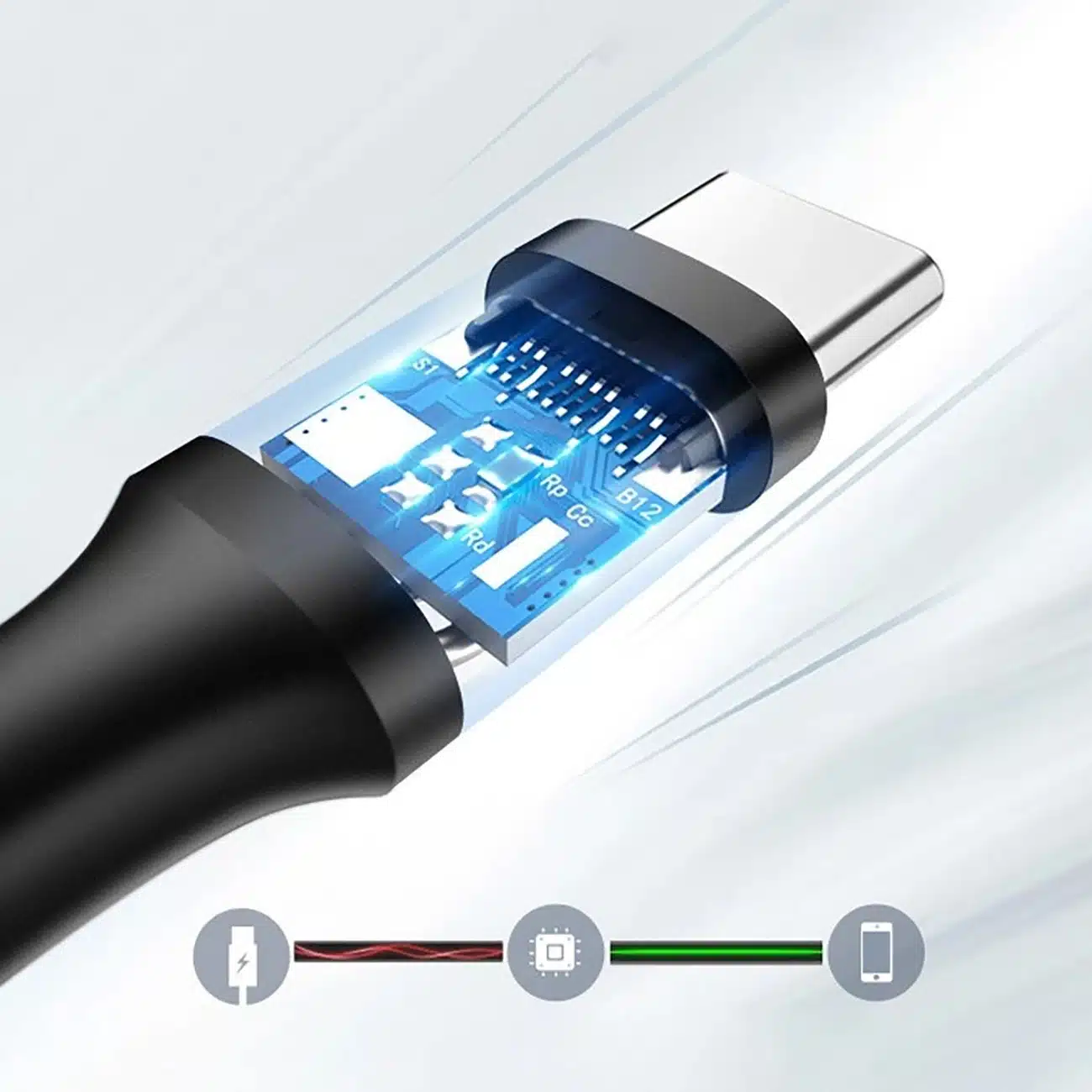 Ugreen US184 20883 καλώδιο USB-A 3.0 / USB-C 3A 1.5m - μαύρο - Image 5