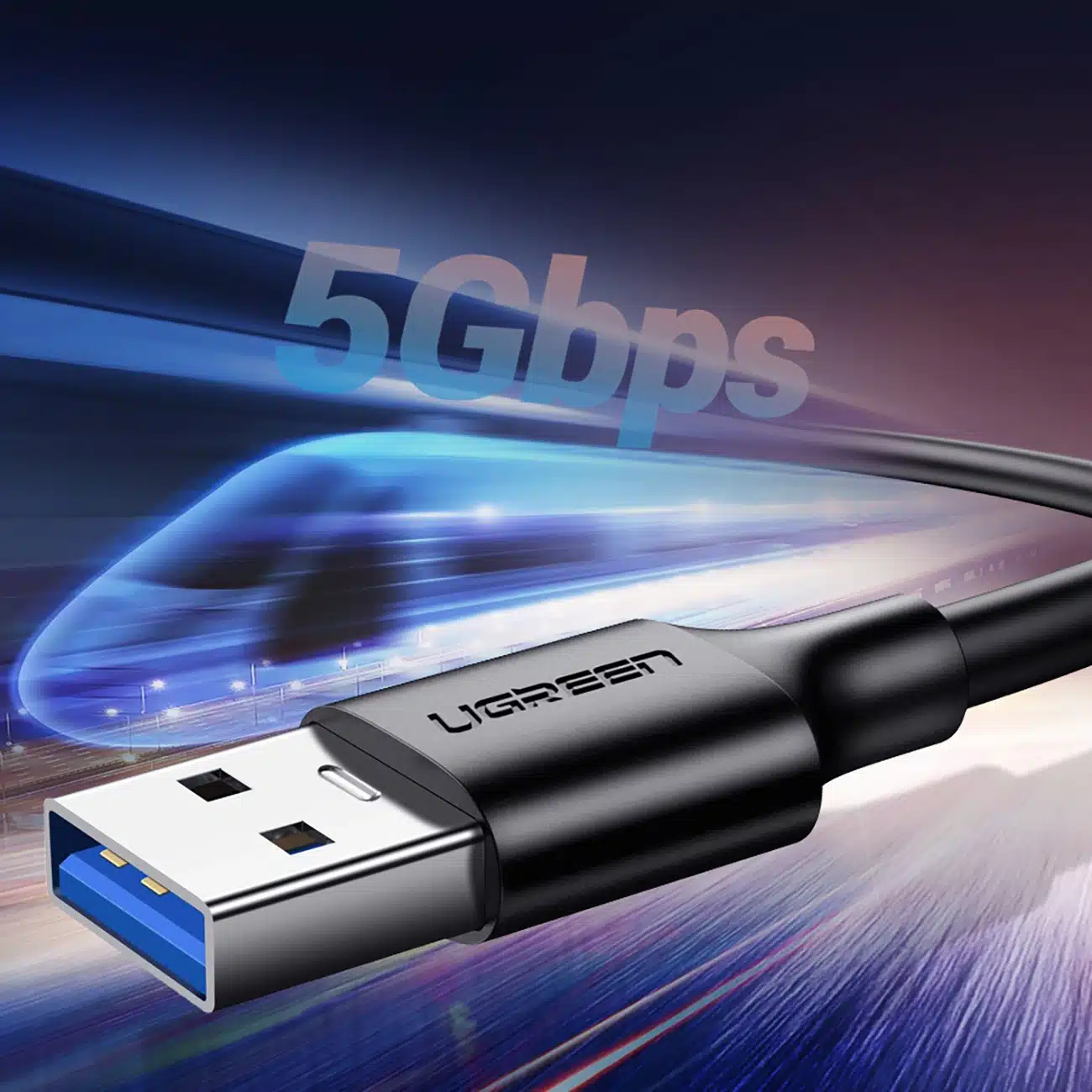 Ugreen US184 20883 καλώδιο USB-A 3.0 / USB-C 3A 1.5m - μαύρο - Image 8