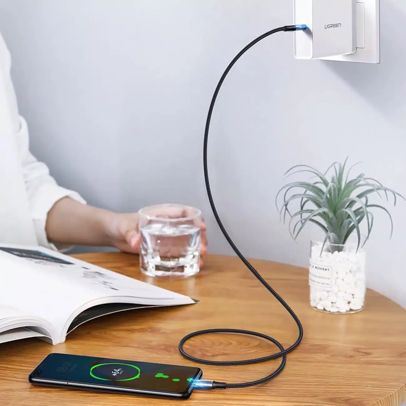 Ugreen US316 70428 USB-C - USB-C PD QC FCP καλώδιο 100W 5A 480Mb/s 1.5m - γκρι - Image 7