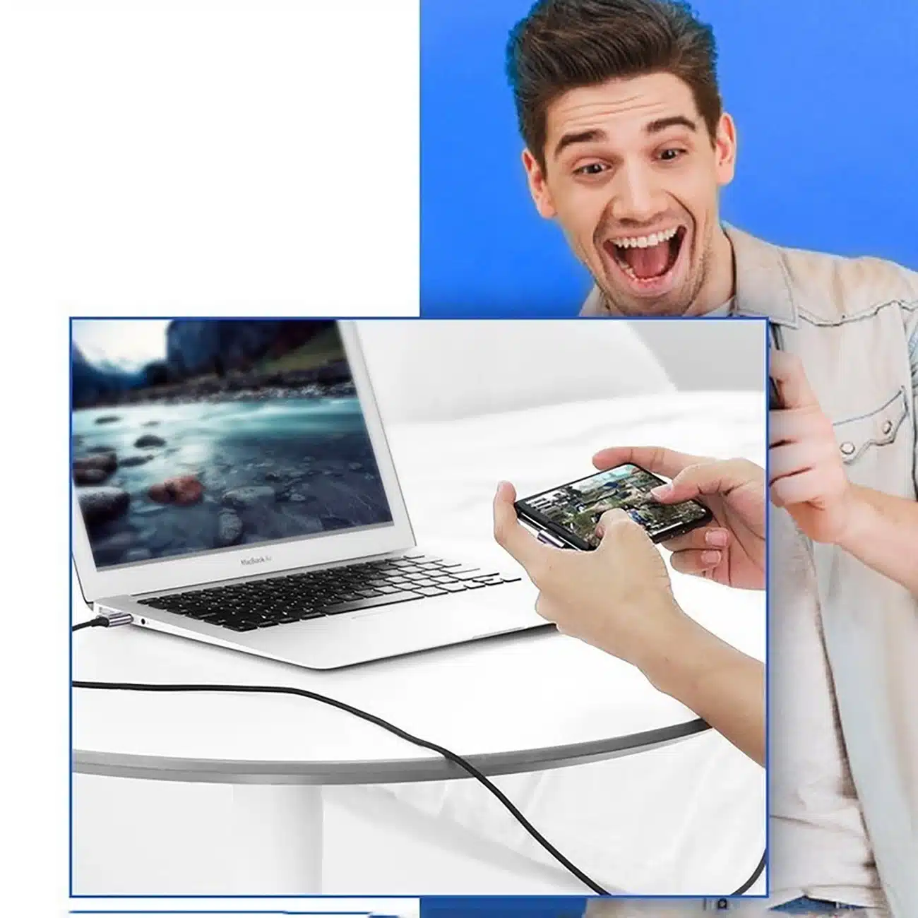 Ugreen US284 70255 καλώδιο USB-A (ευθύς) / USB-C (γωνιακός) 3A 3m - γκρι - Image 10