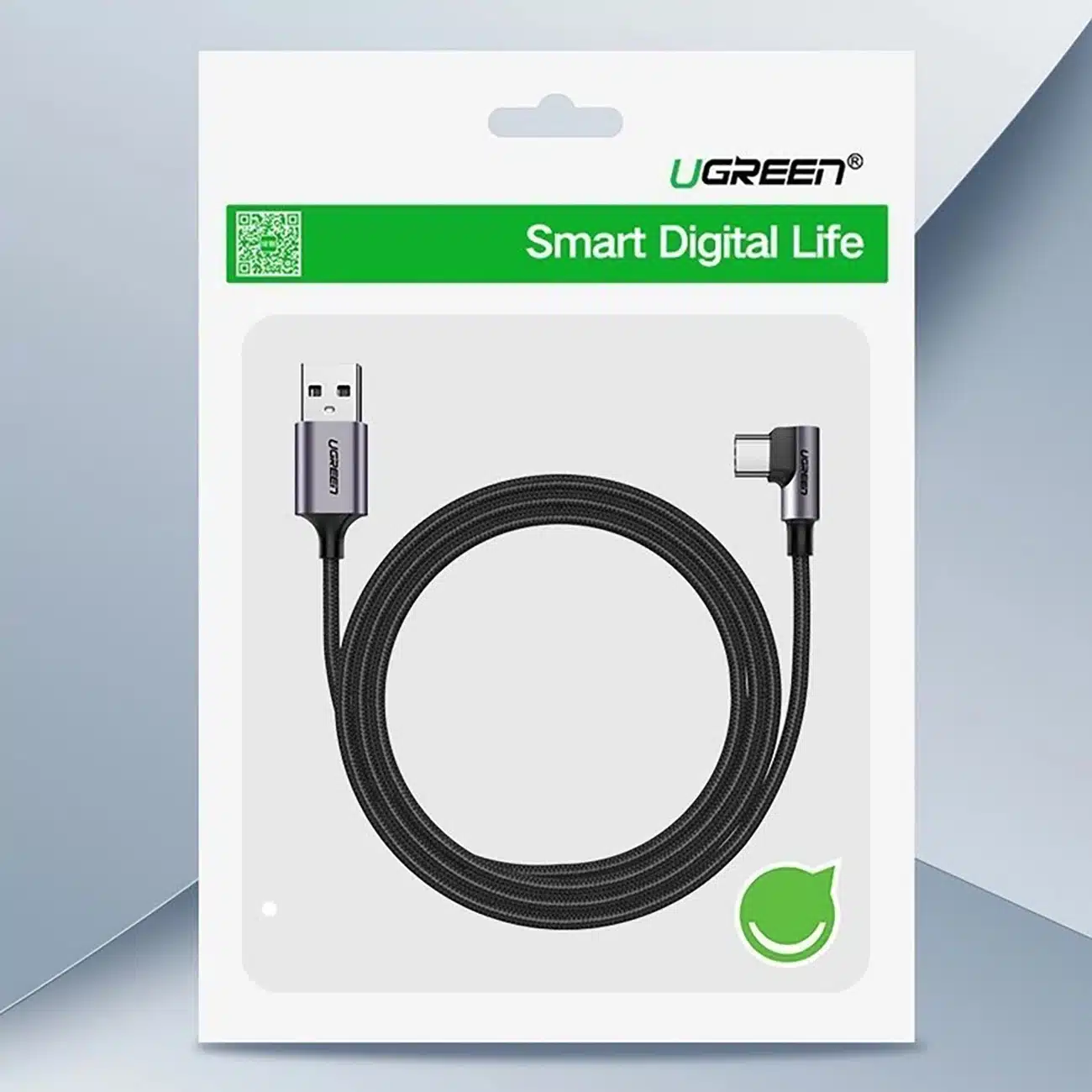 Ugreen US284 70255 καλώδιο USB-A (ευθύς) / USB-C (γωνιακός) 3A 3m - γκρι - Image 11