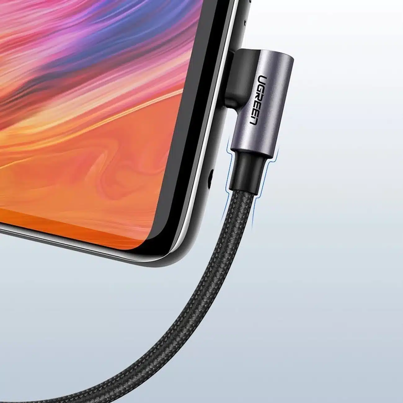 Ugreen US284 70255 καλώδιο USB-A (ευθύς) / USB-C (γωνιακός) 3A 3m - γκρι - Image 7