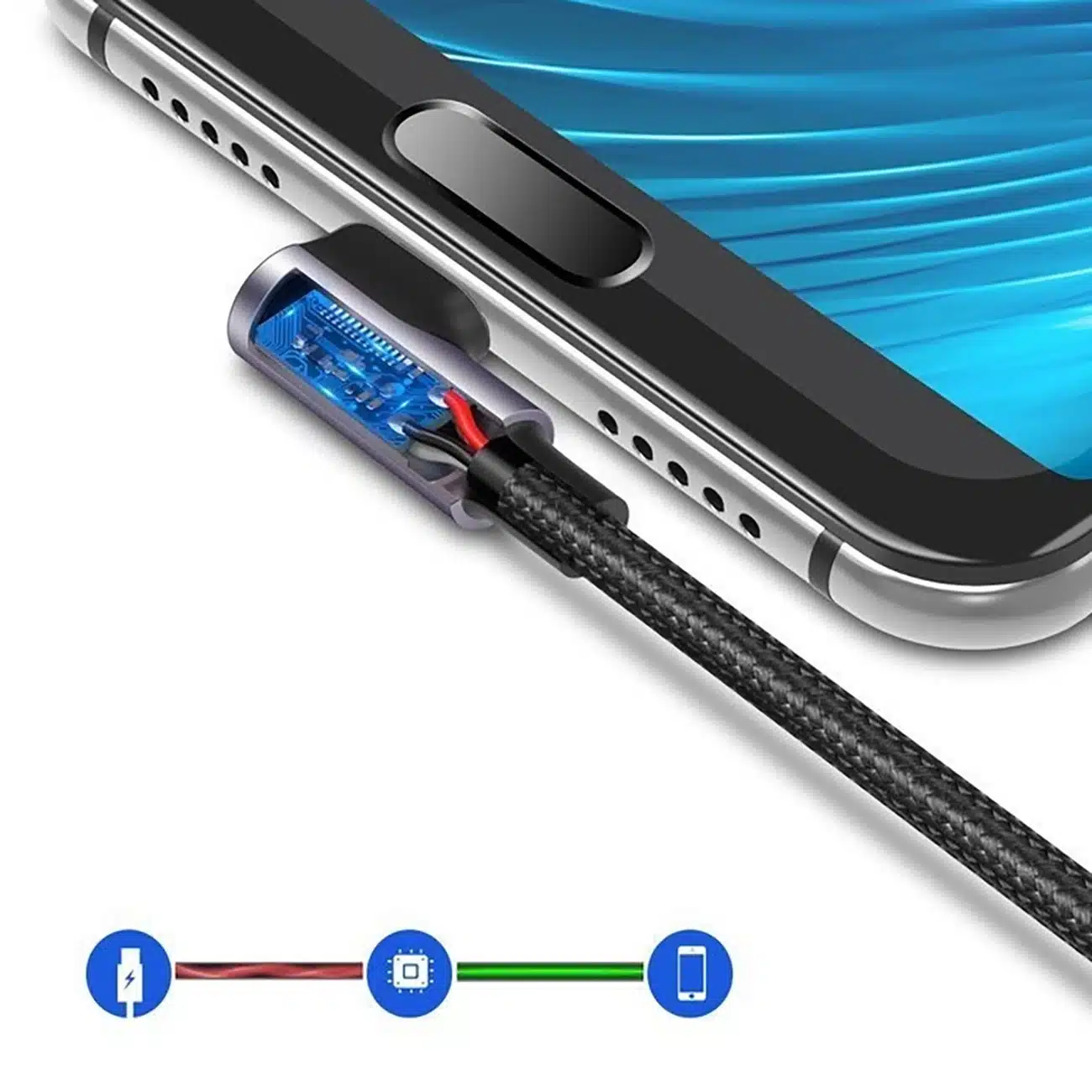 Ugreen US284 70255 καλώδιο USB-A (ευθύς) / USB-C (γωνιακός) 3A 3m - γκρι - Image 8