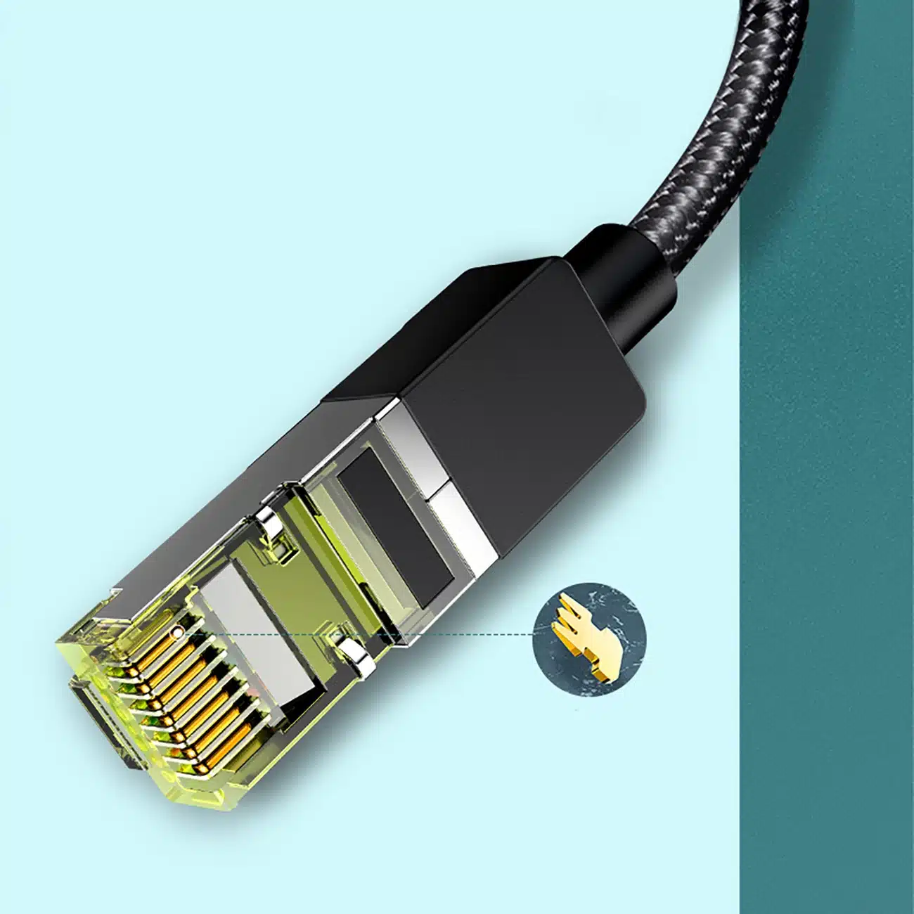 Ugreen NW150 80423 Καλώδιο Ethernet RJ45 Cat 7 10Gbps 2m - Μαύρο - Image 5