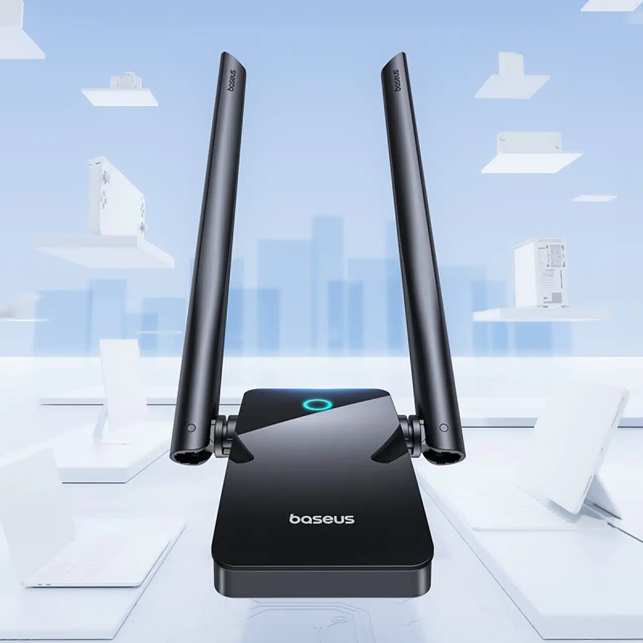 Baseus FastJoy B01317600111-05 Κάρτα δικτύου USB 1300 Mb/s - μαύρη - Image 12