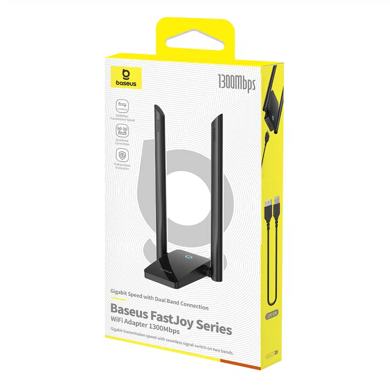 Baseus FastJoy B01317600111-05 Κάρτα δικτύου USB 1300 Mb/s - μαύρη - Image 7
