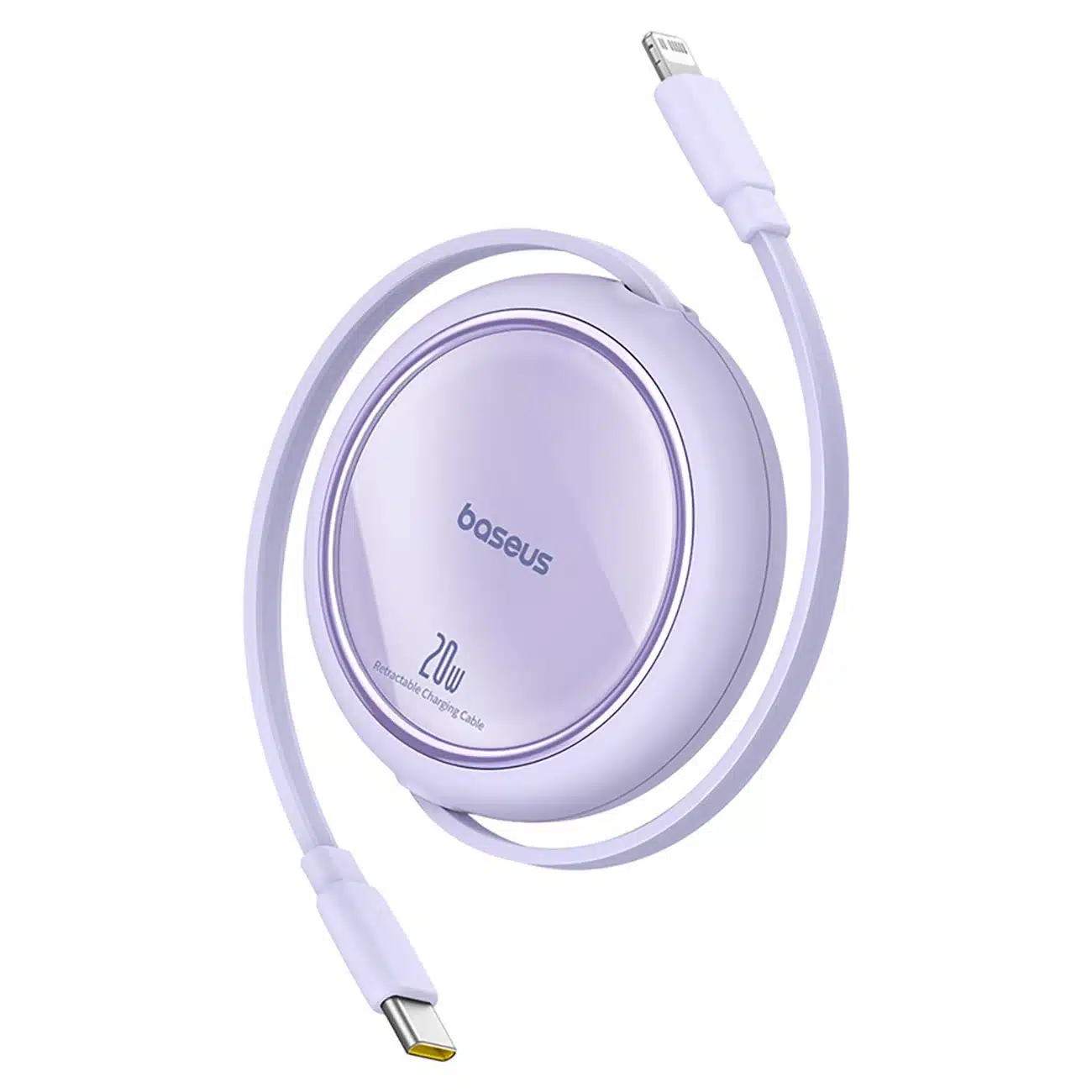 Baseus Free2Pull ανακλινόμενο καλώδιο USB-C / Lightning 20W 1m - μωβ - Image 3