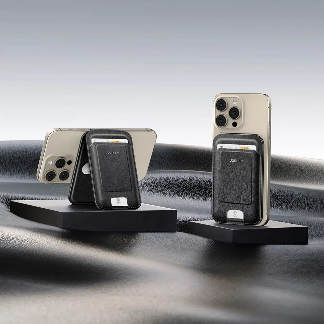 Ugreen Μαγνητικό Πορτοφόλι 45165 με μαγνητικό MagSafe και βάση - μαύρο - Image 11