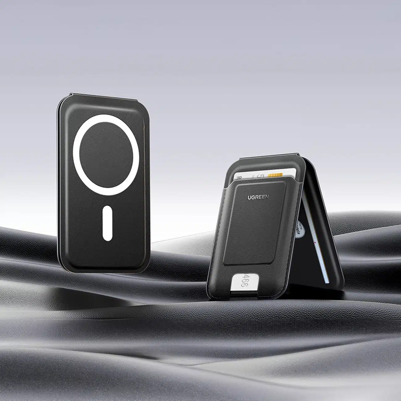 Ugreen Μαγνητικό Πορτοφόλι 45165 με μαγνητικό MagSafe και βάση - μαύρο - Image 4