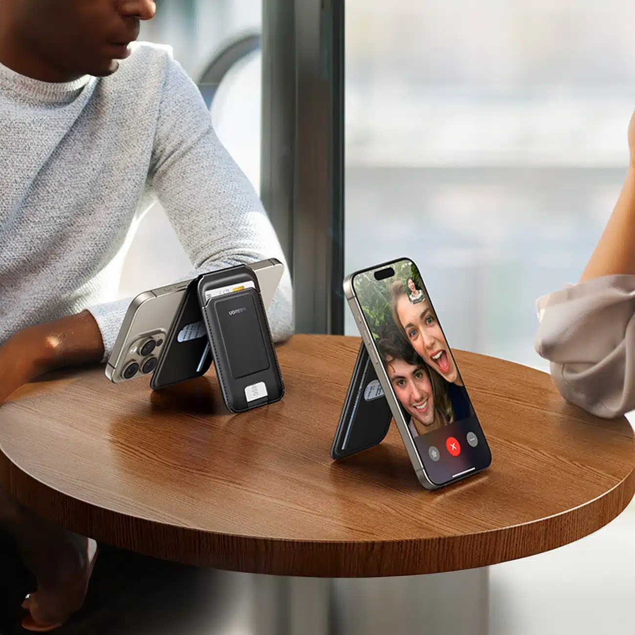 Ugreen Μαγνητικό Πορτοφόλι 45165 με μαγνητικό MagSafe και βάση - μαύρο - Image 8