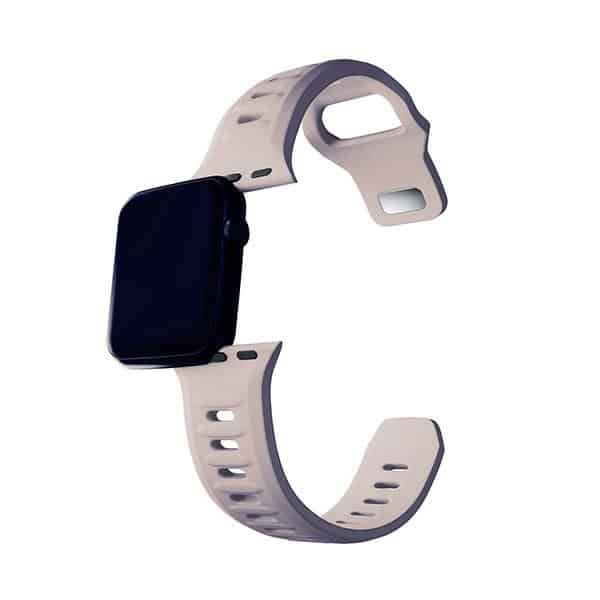 3MK Σιλικόνης Λουράκι Ρολογιού ροζ-μπεζ/ latte για Apple Watch 38/40/41mm - Image 10