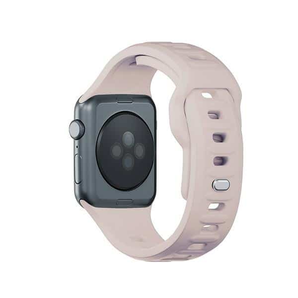 3MK Σιλικόνης Λουράκι Ρολογιού ροζ-μπεζ/ latte για Apple Watch 38/40/41mm - Image 11