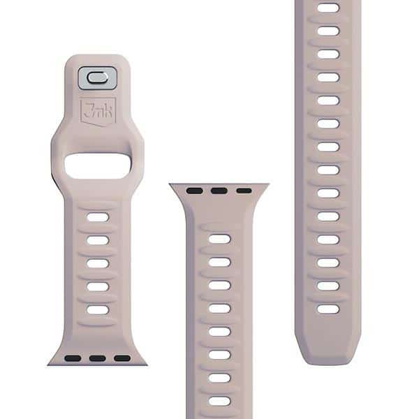 3MK Σιλικόνης Λουράκι Ρολογιού ροζ-μπεζ/ latte για Apple Watch 38/40/41mm - Image 14