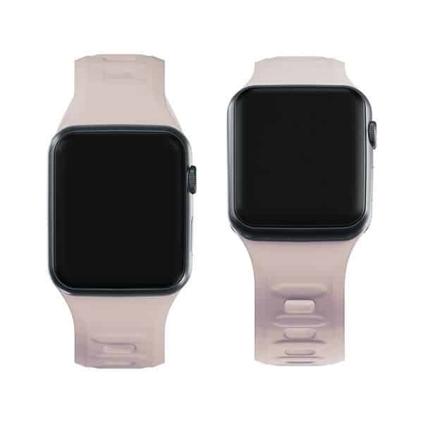3MK Σιλικόνης Λουράκι Ρολογιού ροζ-μπεζ/ latte για Apple Watch 38/40/41mm - Image 3